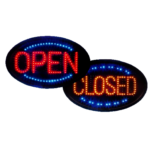 Open or Closed LED Sign, Animated  Window Display for Business