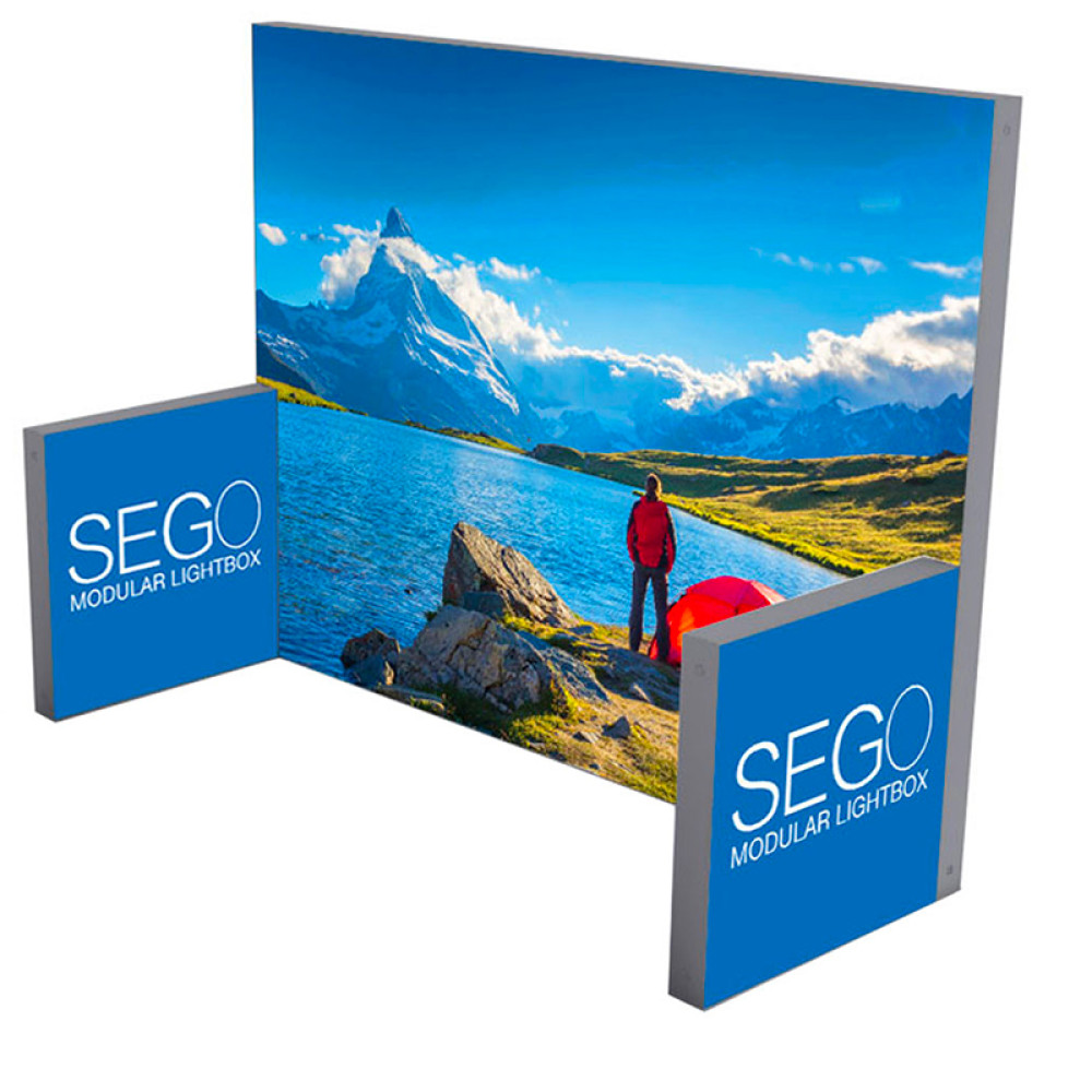 Sego Kit E 10ft wide Lightbox Backwall Display