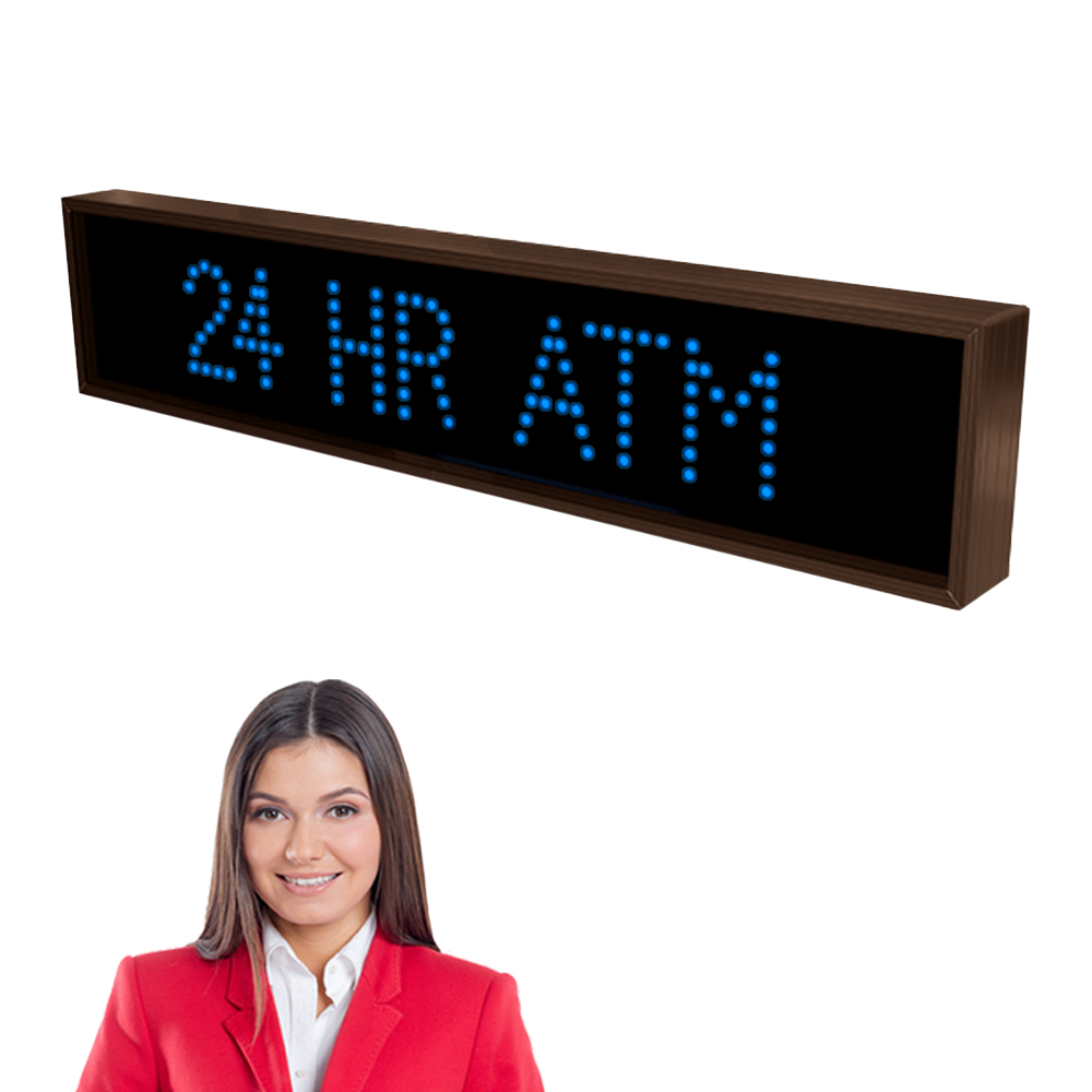 24 HR ATM Bank Sign 49283 Lightbox Drive Thru Signage