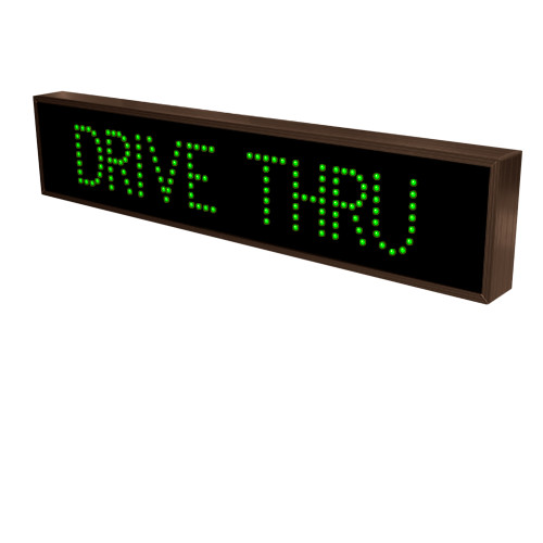 Drive Thru Sign with Bright Green LED Lights 120 Volt, 7x34