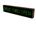 Drive Thru Open Sign with Bright LED Lights 12-24 VDC, 7x34