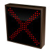 Red X Triple Rows of LED Lights 12-24 VDC, 10x10