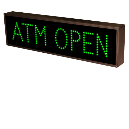  ATM OPEN Outdoor LED Sign for Drive-thru Lanes 120 Volt, 7x26