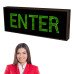 ENTER Sign with Double LED Lights 120-277 VAC, 10x26