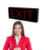 EXIT Sign with Red LED Lights 120-277 VAC, 12x24 
