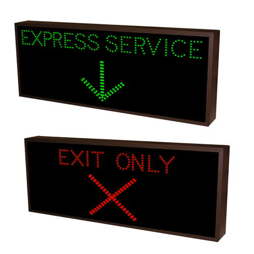 Express Service and Exit Only LED Sign 120-277 VAC, 20x42
