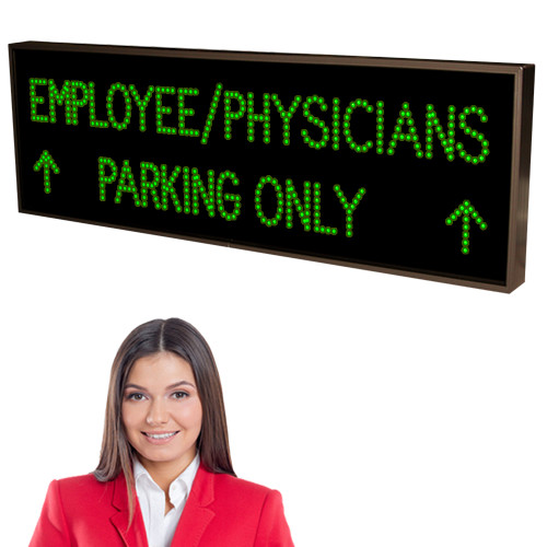 Employee and Physicians Parking Only Sign 120-277 VAC, 14x48