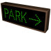LED Parking Lot Sign PARK with an Arrow 120-277 VAC, 7x18  
