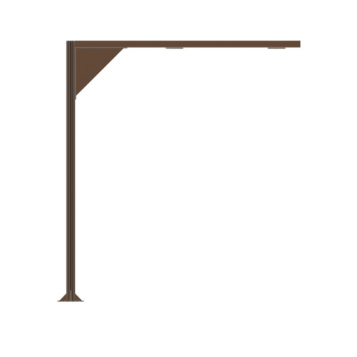 Mast Arm Sign Post 10FT Tall for Hanging Signs