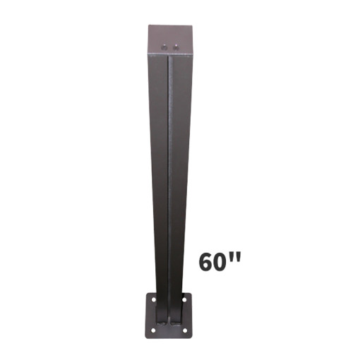 Tall Sign Post 5ft Tall with 6in Square Baseplates for Surface Mounting