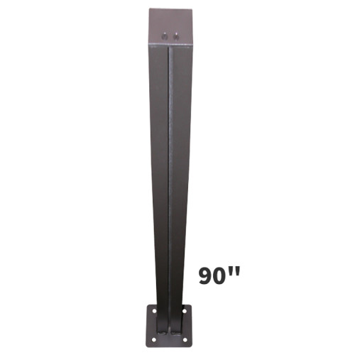 Sign Post 90in Tall with 6in Square Baseplates for Surface Mounting