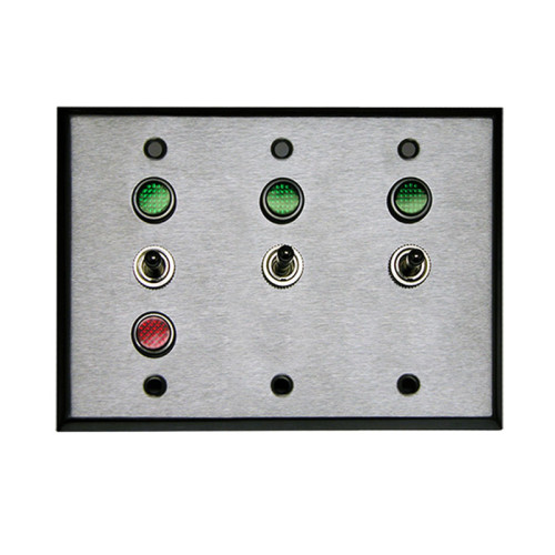 Triple Gang Controller, 2-SPST On Off Switches and 1-SPDT Toggle Switch