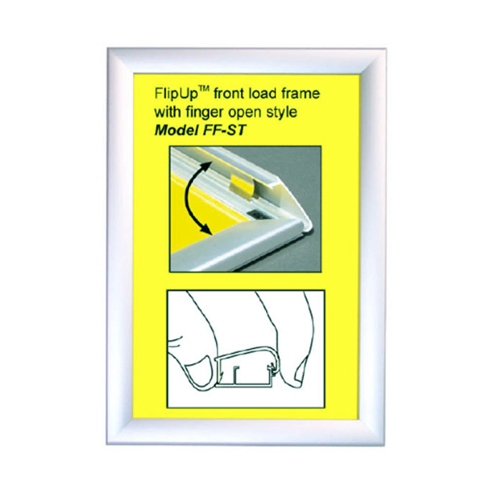 36 x 48 Wall Mount Poster Frame with Hinged Edging For Loading Signage  Through the Front, Snap-Open Sign Holder Mounts Vertically or Horizontally  
