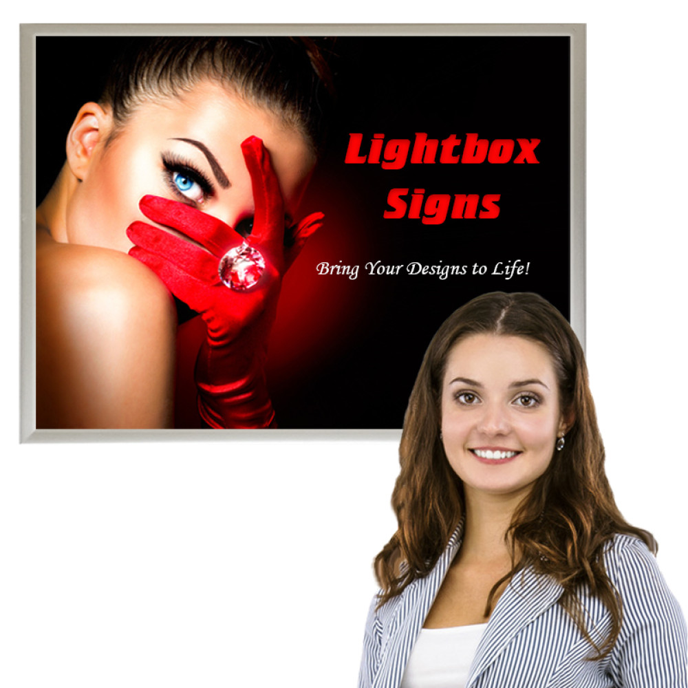 Slim LED Light Box Sign 24x36, Poster Snap Frame 