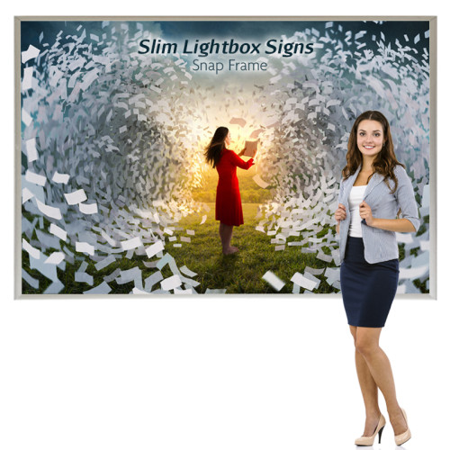 Slim LED Light Box Sign 4ft x 6ft Snap Frame 