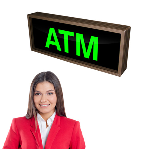 ATM LED Sign for Drive Thru Lanes 120 Volt, 7x18