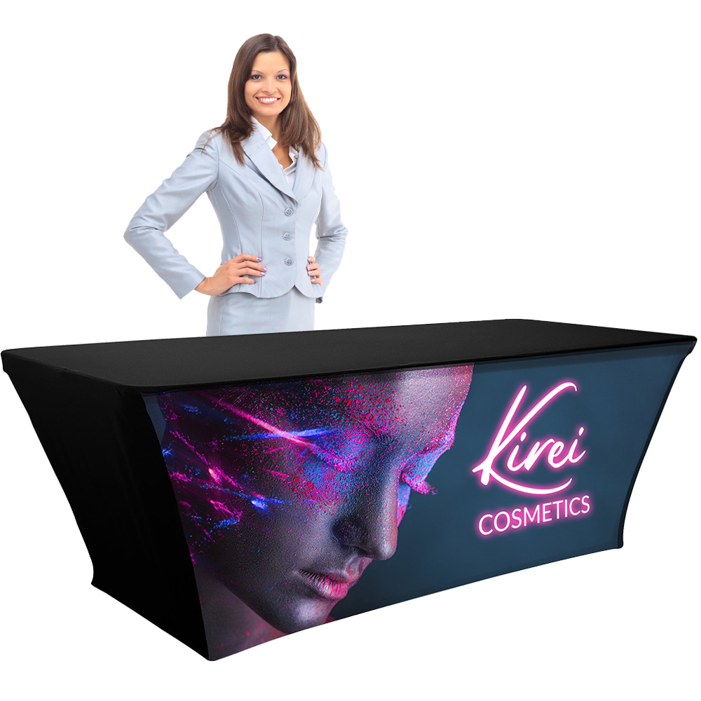 Table Throw 8ft Backlit Fabric with Lights, Custom Branded