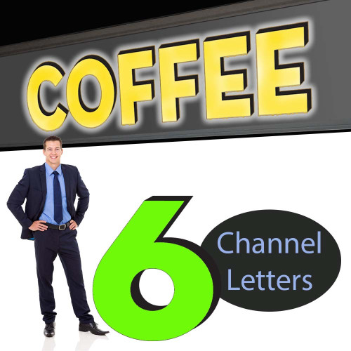 LED Channel Letter Sign, 6 Letters 12 to 36-inch Tall