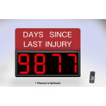 Digital Counter Display Increments by One, 4 Inch 4 Digit 16x6