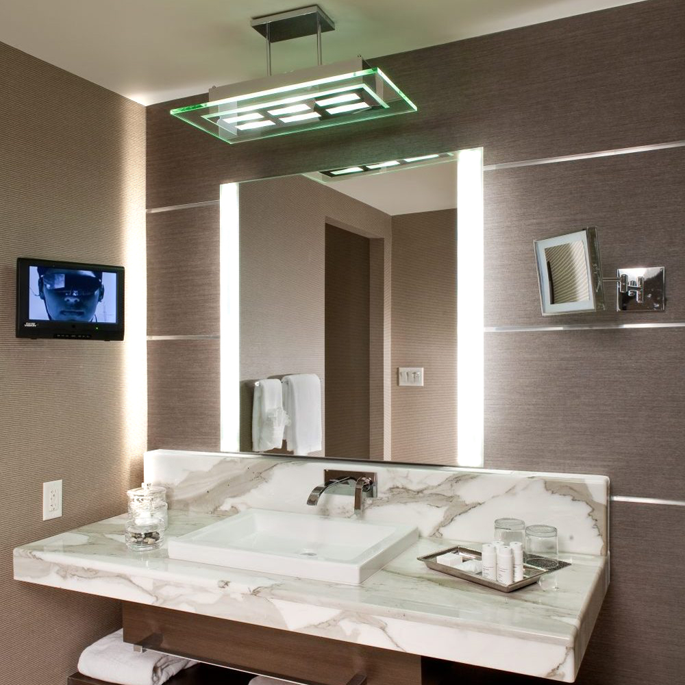 Novo™ LED Lighted Mirror with Frosted LED Edges