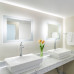 Silhouette LED Lighted Mirror, Edge Lights and Wall Glow