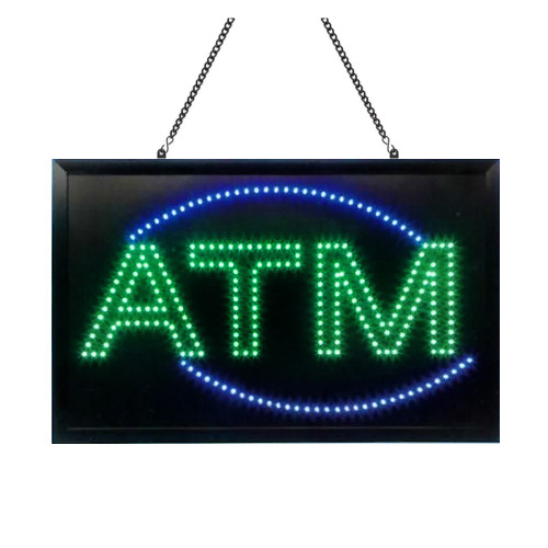 Animated LED ATM Sign, 22x14 Bright Flashing Lights