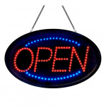 Flashing Oval Electronic Light Up Sign for Business LED Digital Printing Sign for Business Displays 15H x 27W x 1D 