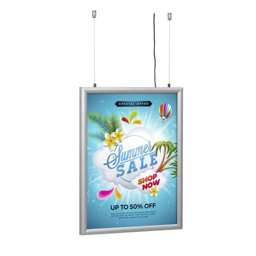 Ultra Thin Double Sided LED Light Box 18in x 24in - Silver