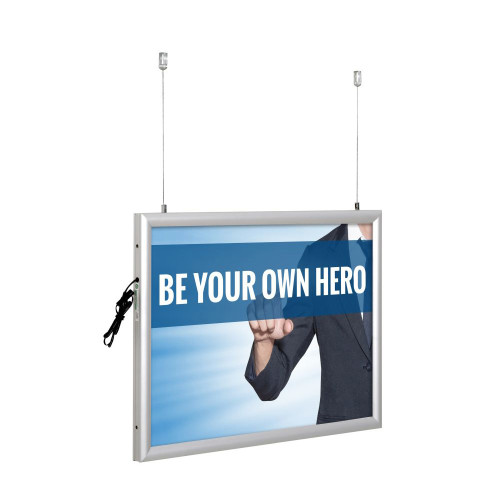 Ultra Thin Double Sided LED Light Box 22in x 28in - Silver