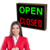 Outdoor Open / Closed LED Traffic Sign 120-277 VAC, 14x18 