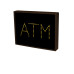 ATM Sign with Amber LED Lights 120 Volt 14x18