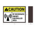 Caution RF Microwave Energy Controlled Area LED Sign, 120 Volt, 8x11