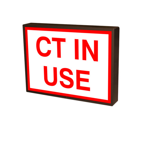 CT In Use Indoor LED Backlit Sign Red on White, 120 Volt, 8x11