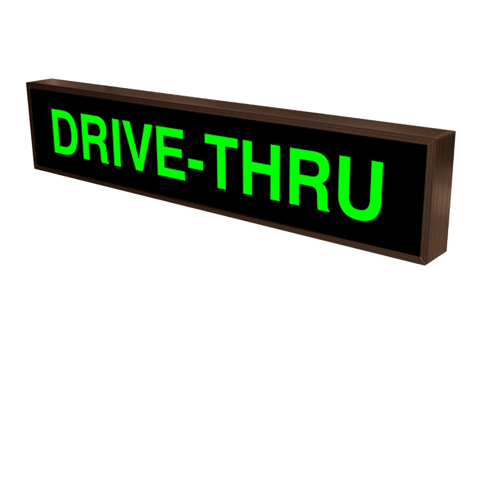 Drive Thru Backlit Sign with LED Block Letters 120 Volt, 7x34