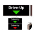 Drive-Up with Down Arrow Backlit LED Sign 120 Volt, 14x34