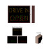 Drive Up Sign with Open and Closed Lane Control 120  Volt, 14x18