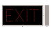 EXIT Sign with Red LED Lights 120-277 VAC, 12x24 