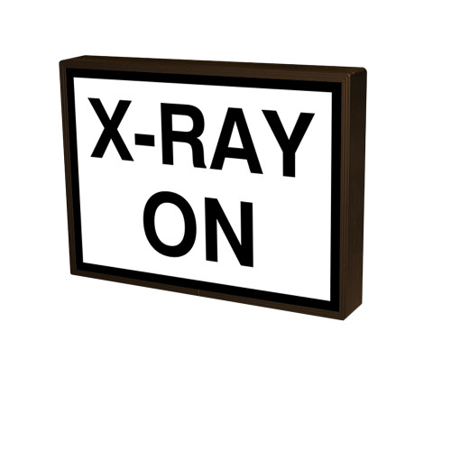 X-Ray On Indoor LED Backlit Sign Black on White,120 Volt, 8x11