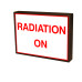 Radiation On Medical LED Backlit Sign Red on White, 120 Volt, 8x11
