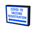 Covid Vaccine Registration with Arrow LED Sign, 120 Volt, 8x11