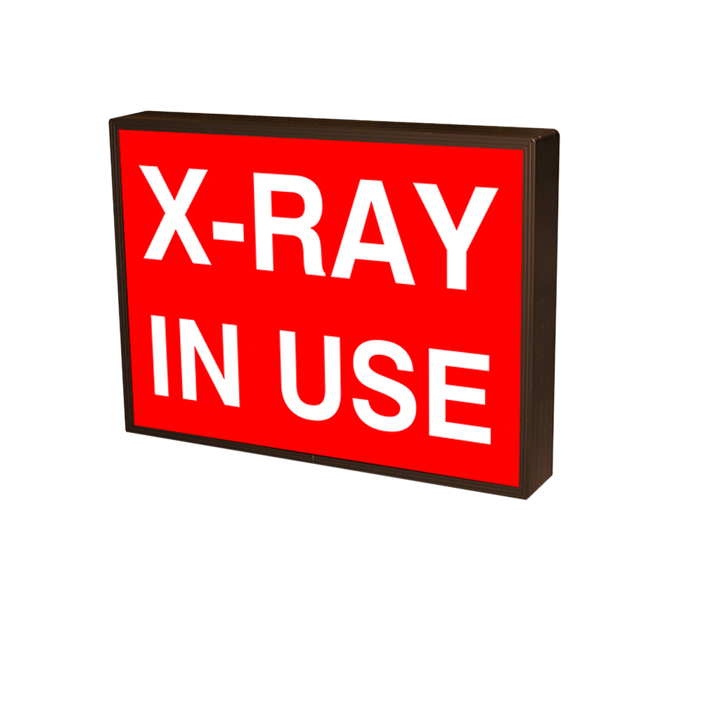 X-Ray In Use Indoor LED Backlit Sign White on RED, 120 Volt, 8x11