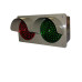 Traffic Light with Hooded Red & Green Signals 12-24 VDC, 7x14
