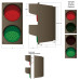 Vertical Traffic Light Red and Green LED's 120-277 VAC,  7x14