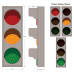 LED Traffic Lights 3 Signals Red, Amber and Green 12-24 VDC, 7x21