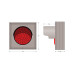 Red Traffic Signal with Hood and Flashing Lights 120-277 VAC, 7x7