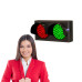 Traffic Signal with Hooded Red & Green Lights 120-277 VAC, 7x14