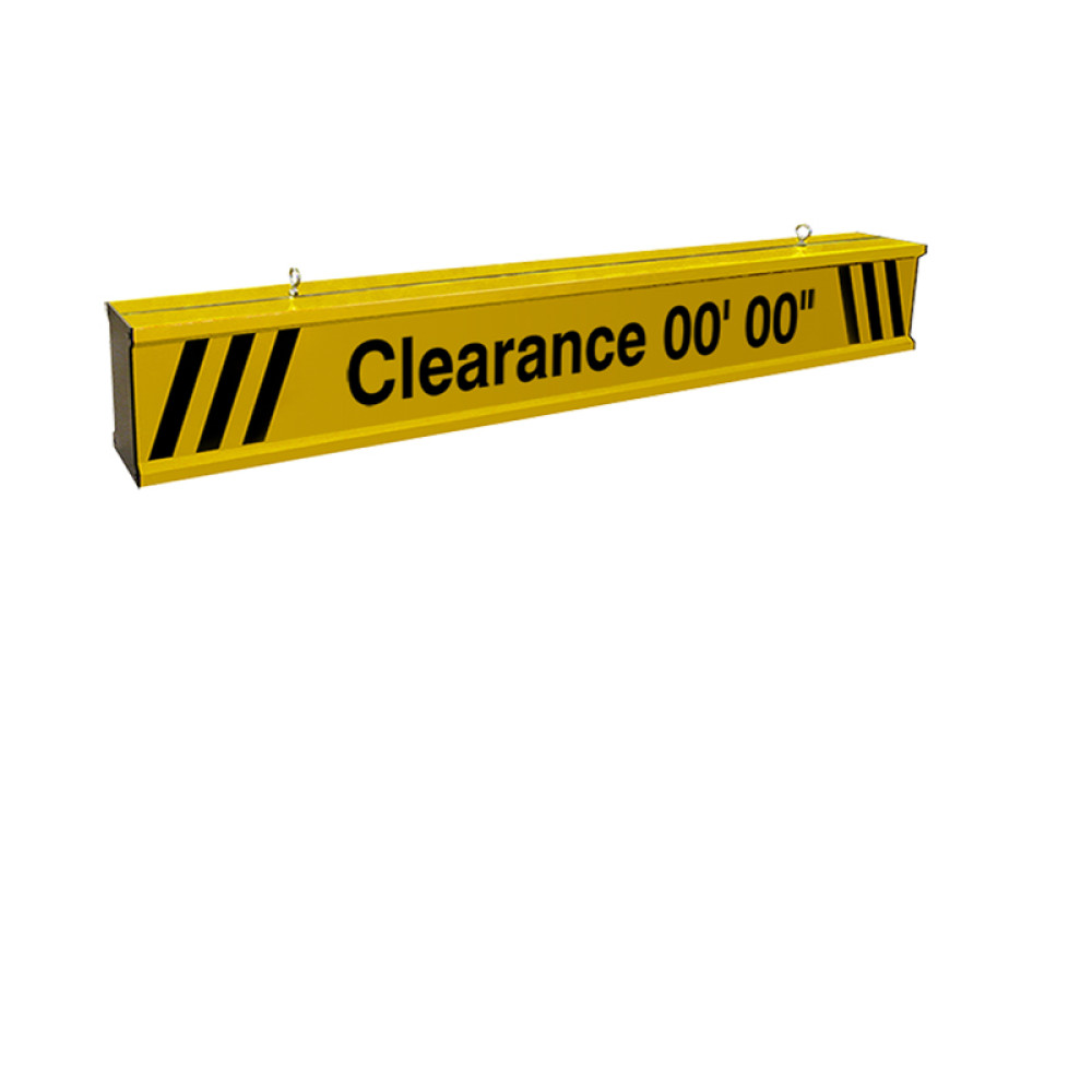 Height Clearance Bar 8ft wide Heavy Duty Aluminum with Reflective Lettering