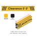 Height Clearance Bar 9ft wide Heavy Duty Aluminum with Reflective Lettering