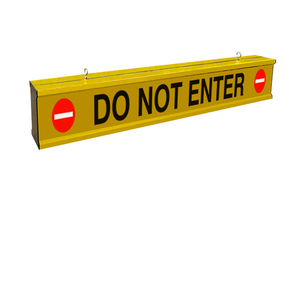 DO NOT ENTER Overhead Bar 4.5ft Wide Aluminum with Reflective Lettering