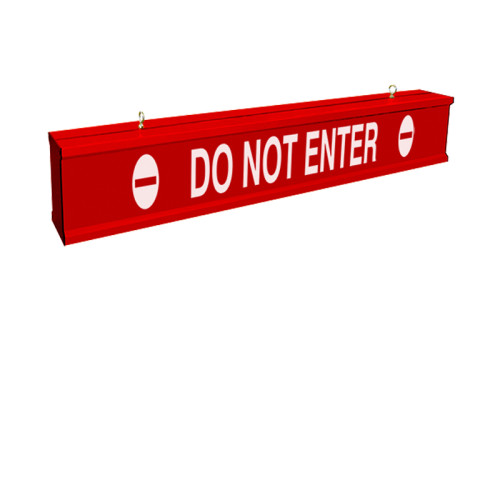 DO NOT ENTER Overhead Bar 7ft Wide Aluminum with Reflective Lettering